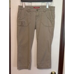 Unionbay Capri Pants Khaki Stretch‎ Casual Cropped Size 7